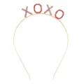Elegant Valentine's Day XOXO headband with sparkling pink and red crystals for girls - XOXO Crystal Headband (FG200)