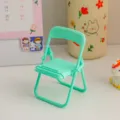 Mini chaise pliante support de téléphone, mignon support de bureau vert menthe déco bureau - Vert
