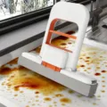 Mini Tisch Schwammmopp für händefreie Reinigung, saugfähiges Nass- und Trockenreinigungswerkzeug. - Desktop-Mopps / Orange