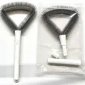 Kit de brosse de nettoyage pour moustiquaire de fenêtre, tête triangulaire avec manche blanc. - Brosse De Nettoyage Triangulaire