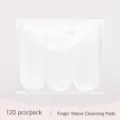 Almohadillas desmaquillantes de dedo desechables de doble cara en forma de U 120 piezas paquete SKU - Bolsa de polietileno