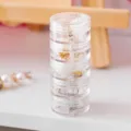 Boîte de rangement de bijoux transparente à 5 couches, mini conteneur portable pour boucles - S