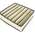 Fabric Underwear Storage Box Beige Multi-Grid Drawer Organizer for Socks Bra Closet - 7 Compartments (32x32x10cm) / Beige