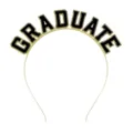 Gold and black 'GRADUATE' headband for graduation season celebration accessory - One Size / Headband