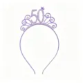 Elegantes lila Diadem zum 50. Geburtstag mit funkelnden Strasssteinen Party-Haarreif - 50. Geburtstag Stil / Lila