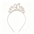 Eleganter Haarreif zum 90. Geburtstag in Roségold mit funkelnden Strasssteinen für Frauen - 90. Geburtstag Stil / Roségold