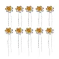 Set van 10 bruidshaarspelden met gouden rozen en strass voor bruiloft - Haarpin