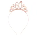 Roségoldenes Diadem zum 60. Geburtstag mit glitzernden Strasssteinen für Damen - 60. Geburtstag Stil / Roségold