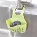 Siliconen gootsteen hangende caddy sponsouder afdruipmand voor kraan opbergorganisator. - Enkellaagse hangzak (OPP-zak) / Groen