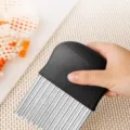 Wavy potato cutter with ergonomic handle and stainless steel blade for kitchen slicing. - Large Crinkle Cut Knife (OPP Bag)