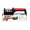 Manual 3-stage kitchen knife sharpener with ergonomic handle for fast and easy sharpening. - 3-Section Boxed