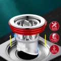 Anti-odor floor drain core for bathroom sewer, insect-proof filter replacement seal core - OPP Bag