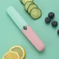 Pelapatate e coltello da frutta portatile a doppia estremità, design a capsula per la cucina. - oro bicolore