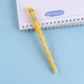 Cute cat erasable gel pen 0.7mm friction neutral pen with cute cartoon cap pull design. - Cat / Charcoal Black