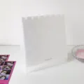 Minimalist transparent disc-bound desk photo album for four-cut photocard storage - 3 Grids / Includes 10 Inner Pages
