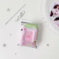 Detalle del álbum de fotos rosa de leche de fresa con lindas fotos de ídolos - Rosa
