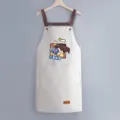 Grembiule da cucina impermeabile per la casa, elegante abbigliamento da lavoro con tasca. - Stile Asciugamani / Grigio