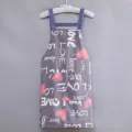 Grembiule in tela di cotone traspirante con stampa love, dettaglio cucina e casa resistente. - Vestibilità regolare / LOVE Grigio