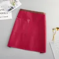 Waterproof PU leather half apron for kitchen cooking, housework and work wear main view. - Red