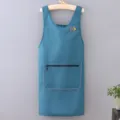 Grembiule cucina impermeabile senza maniche con tasca, indumento da lavoro durevole per uso domestico. - Teal