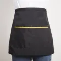 Grembiule da cintura nero con tasche, pratico grembiule corto professionale per ristorante e caffè. - Nero