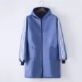 Cappotto da lavoro impermeabile a maniche lunghe foderato in pile con cappuccio per l'inverno. - XL / Azzurro
