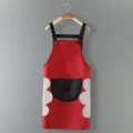 Grembiule da cucina impermeabile con tasche e asciugamani, grembiule rosso casa - Rosso con tasca nera