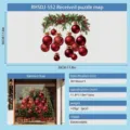 Autocollant de fenêtre boules de Noël rouges, électrostatique, décor de fête 30x30cm. - RHSDJ-552 / 30x30cm