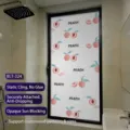 Película esmerilada para ventanas con patrón de melocotón rosa para la privacidad del baño - Opaco Privacidad Solar (BLT-324) / 30*60cm