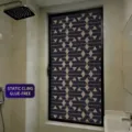 Geometric abstract static cling frosted glass film for bathroom privacy - Opaque Privacy & Sunscreen (BLT-330) / 30*60cm