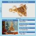 Golden geometric Christmas tree electrostatic window sticker for holiday decoration, 45x60cm - RHSDJ-484 / 45*60cm
