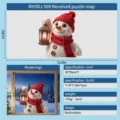 Electrostatic Christmas snowman window sticker with lantern 30x30cm festive decal - Christmas Snowman (RHSDJ-509) / 30x30cm