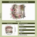 Vinilo decorativo de ventana falsa con rosas especificaciones para el hogar DIY - 40x80cm*2 Hojas