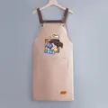 Waterproof oil-proof kitchen apron fashion Korean style adult cooking dirty-resistant workwear - Regular Fit / Dusky Pink