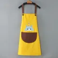 Grembiule da cucina impermeabile con tasca, abbigliamento da lavoro giallo per uomo e donna. - Vestibilità regolare / Giallo con tasca caffè