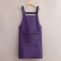 Tablier de cuisine violet avec poche zippée, tablier de travail imperméable pour la cuisine. - Étanche avec bandoulière et poche zippée - violet