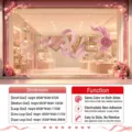 Romantic gold LOVE static window sticker for Valentine's Day store decoration cling - RHAQUV-002 (Static Glue-Free) / Small 40*87CM