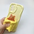 Niedliche Käse Maus Quetsch Handyhülle Dekompression weiche Silikon Schutzhülle Stil - S23 / Gelb