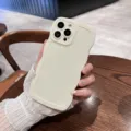 Custodia per telefono in silicone ondulato con protezione per fotocamera, cover protettiva bianca. - Bianco / Honor 20/20S
