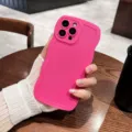 Cover per telefono in silicone ondulato rosa vivo, protezione completa per l'obiettivo - Rosso rosa / Honor 20/20S