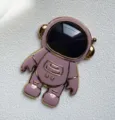 3D Cartoon Astronaut Handyhalterung Rosa Gold Metallisch klebend faltbar Smartphone Halter - Lila