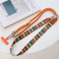 Retro boho mobile phone lanyard retro cross-body strap multi-color woven neck rope for outdoor - Polka Dot (#4)