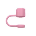 Pink silicone hexagonal nut straw cover, dustproof accessory fits Stanley cup perfect. - Pink