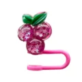 Rosa Beeren Strohhalm Abdeckung für Stanley Becher, niedlicher Staubschutz, 10mm Silikon. - Trauben