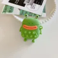 Coque Airpods Pro en Silicone Grenouille Verte Lèvres Drôles Pop Bulle Antistress - Grenouille Verte / AirPods 1/2e génération