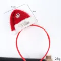 Christmas mini Santa hat headband with snowflake and letters, cute party hair accessory. - 1 Christmas Headband [28] Red Snowflake Small Hat
