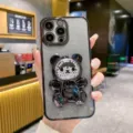 Coque de téléphone souple ours perles paillettes pour Samsung S24 Ultra A05S A54 A13. - S24 / Métal canon