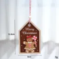 Weihnachten Filz Lebkuchenmann Holz Hängender Anhänger Dekoration für Baum Festtagsgeschenk - Lutscher Lebkuchenmann (Nr. 1)
