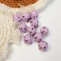 2.4cm matte lila stern glocken 10stk set für weihnachtsbaum dekoration diy basteln anhänger. - Lila