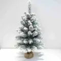 Künstlicher Mini-Schnee-Weihnachtsbaum für Tischdekoration und heimische Festtagsdeko - Nr. 1 60 cm schneebedeckter dichter Kiefernzapfenbaum